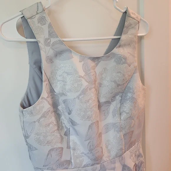 Forever 21 Silver Brocade Fit & Flare Dress - Picture 2 of 6